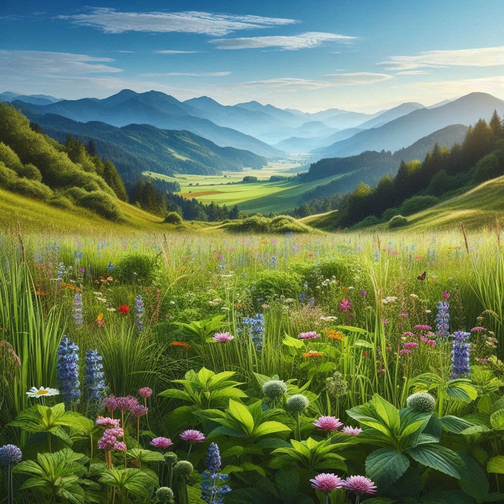 Mörser mit Kräutern als Symbol für Anwendung